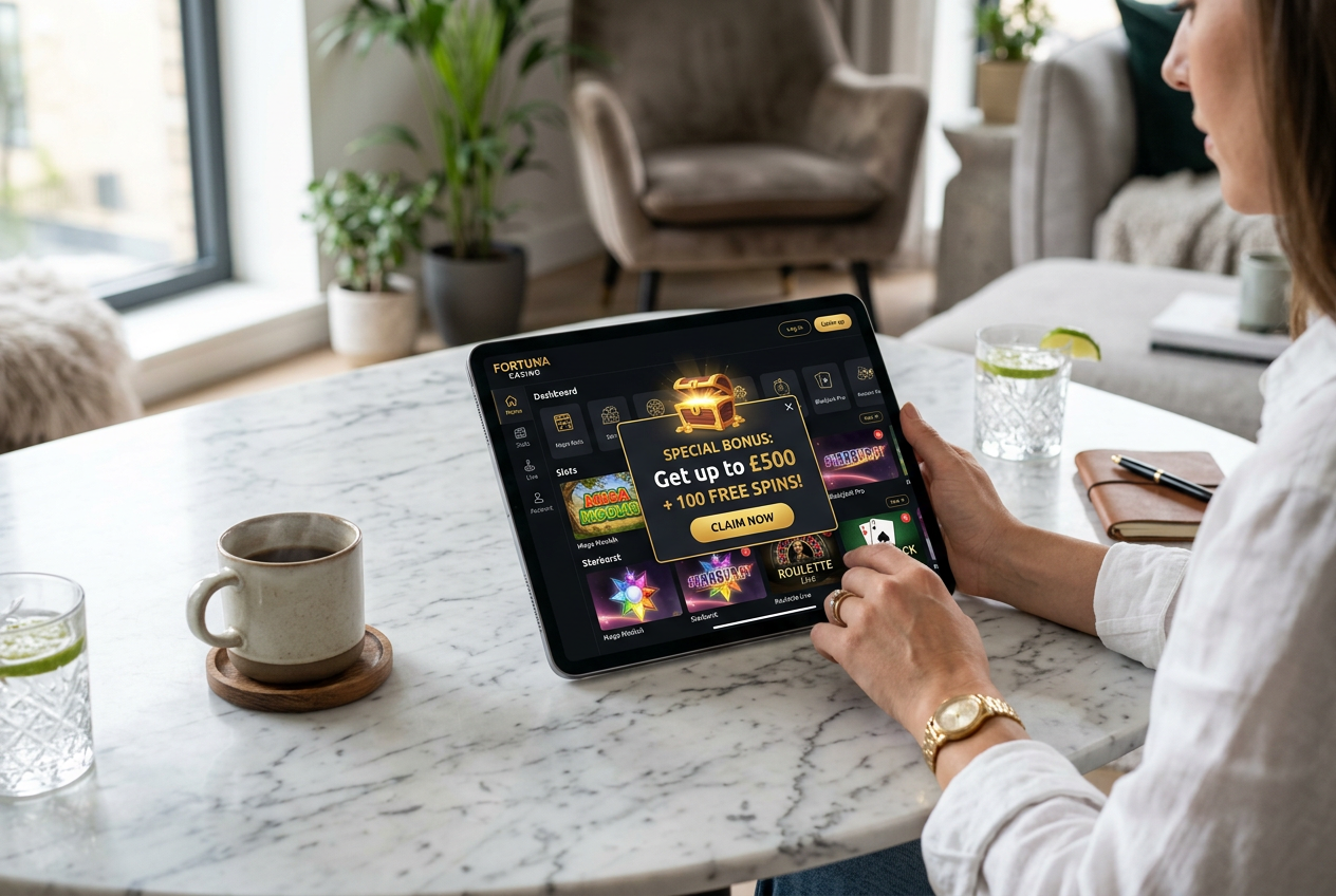 Μια σύγχρονη διεπαφή online καζίνο σε tablet